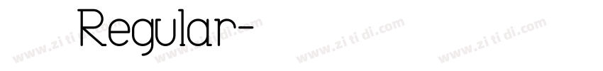 顏楷 Regular字体转换